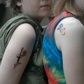 Travis and mom's "tatoos"