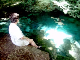 Nessa, Eric, and Travis in the cenote