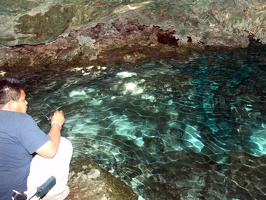 Our guide in the cenote