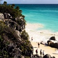 The cliffs at Tulum.  The sand is incredibly fine.