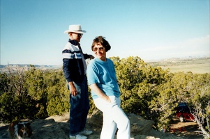 Mark and Jeannette looking over the land