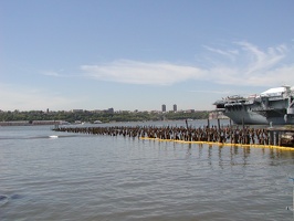    Pilings left from old demolished pier next to Intrepid. 