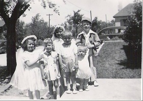 Jeannette Vidal and JoAnn Plese's first communion (1946)
