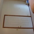 Same view of master bedroom door with the metal door closed.