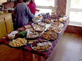 Nessa, Eric, and the TJ party goodies table 1